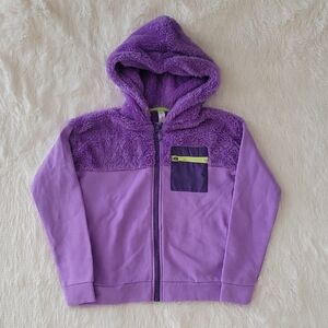 Ideology Purple Sweatshirt Sherpa Zip Up Hoodie Girls Size M (8-10)